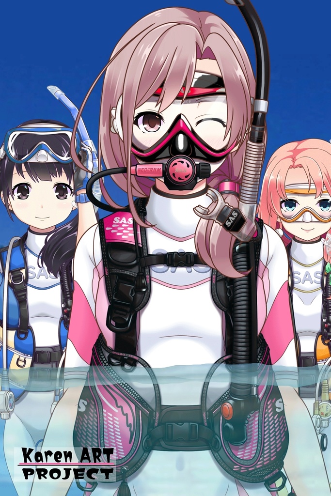 カレンちゃんとスキューバーダイビング(SAS器材編 Part1) Karen enjoying scuba diving -SAS Equipment Part1