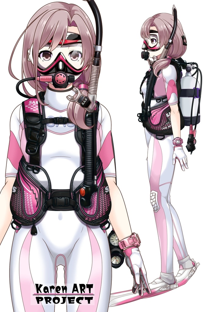 カレンちゃんとスキューバーダイビング(SAS器材編 Part1) Karen enjoying scuba diving -SAS Equipment Part1