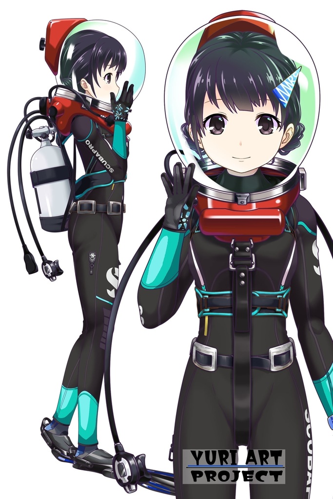 ゆりちゃんとスキューバーダイビング(LAMA bubble helmet Part1) Yuri enjoying scuba diving -LAMA bubble helmet Part1