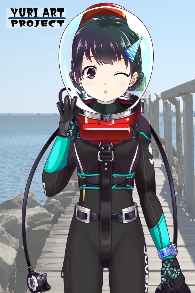 ゆりちゃんとスキューバーダイビング(LAMA bubble helmet Part1) Yuri enjoying scuba diving -LAMA bubble helmet Part1