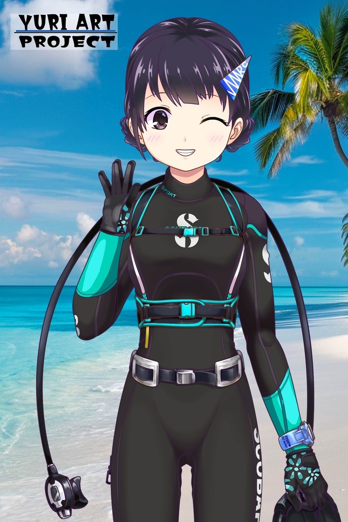 ゆりちゃんとスキューバーダイビング(LAMA bubble helmet Part1) Yuri enjoying scuba diving -LAMA bubble helmet Part1