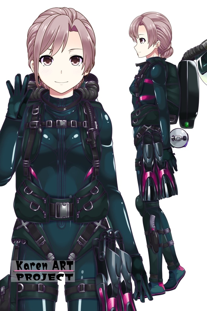 カレンちゃんとスキューバーダイビング(リブリーザー装備編 Part1) Karen enjoying scuba diving - RebreatherEquipment Part1