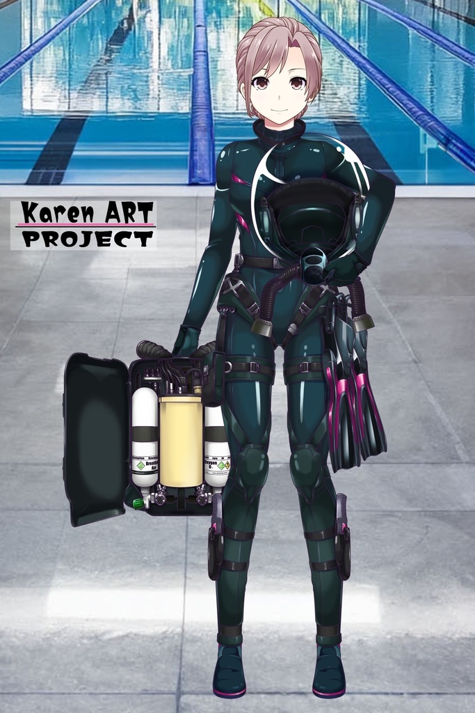 カレンちゃんとスキューバーダイビング(リブリーザー装備編 Part1) Karen enjoying scuba diving - RebreatherEquipment Part1