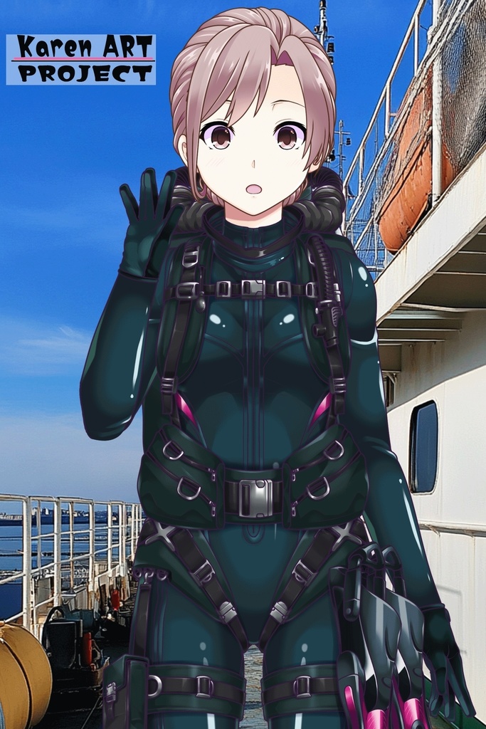 カレンちゃんとスキューバーダイビング(リブリーザー装備編 Part1) Karen enjoying scuba diving - RebreatherEquipment Part1