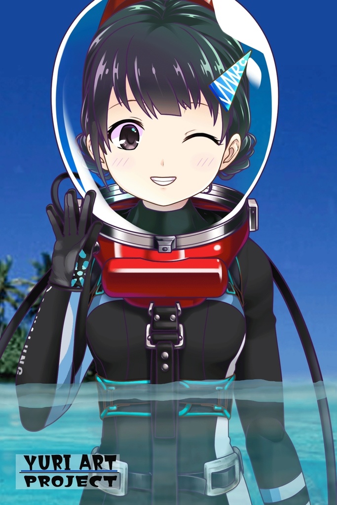 ゆりちゃんとスキューバーダイビング(LAMA bubble helmet Part2) Yuri enjoying scuba diving -LAMA bubble helmet Part2