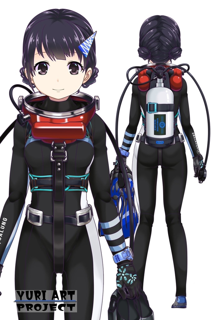 ゆりちゃんとスキューバーダイビング(LAMA bubble helmet Part2) Yuri enjoying scuba diving -LAMA bubble helmet Part2