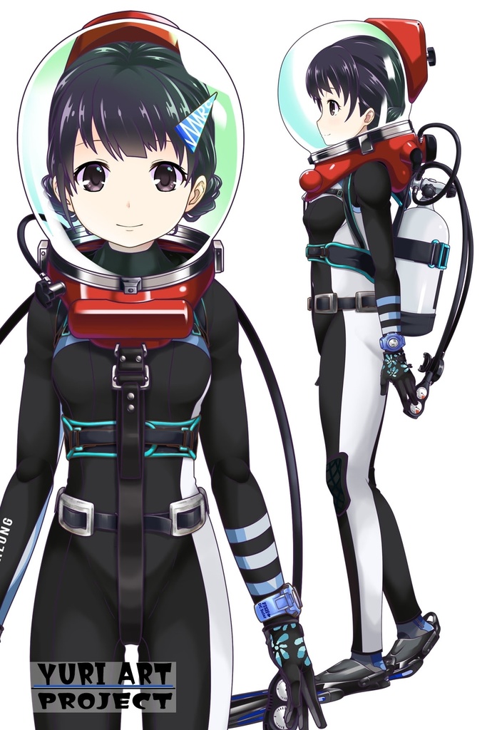 ゆりちゃんとスキューバーダイビング(LAMA bubble helmet Part2) Yuri enjoying scuba diving -LAMA bubble helmet Part2