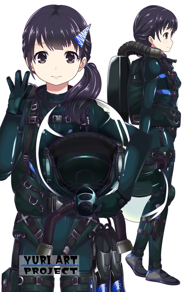 ゆりちゃんとスキューバーダイビング(リブリーザー装備編 Part2)横流しヘア Yuri enjoying scuba diving - RebreatherEquipment Part2 Side-Swept Hairstyles