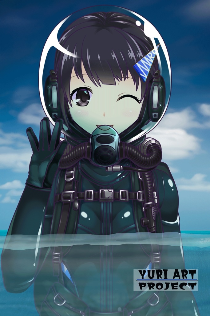 ゆりちゃんとスキューバーダイビング(リブリーザー装備編 Part2)横流しヘア Yuri enjoying scuba diving - RebreatherEquipment Part2 Side-Swept Hairstyles