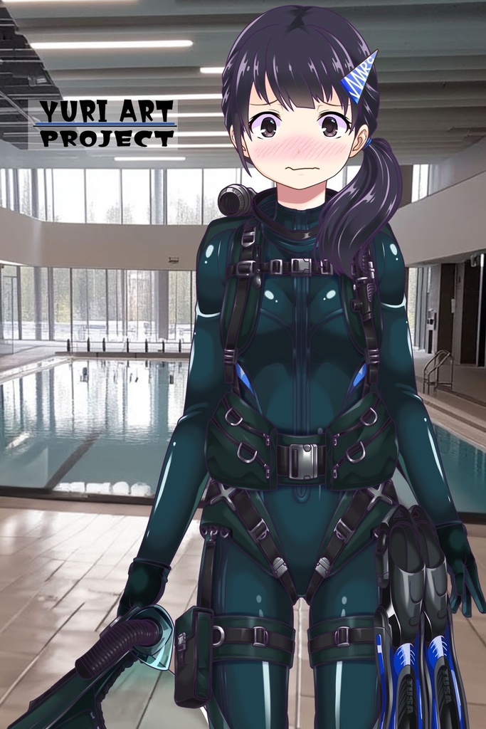 ゆりちゃんとスキューバーダイビング(リブリーザー装備編 Part2)横流しヘア Yuri enjoying scuba diving - RebreatherEquipment Part2 Side-Swept Hairstyles