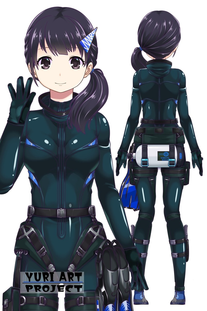 ゆりちゃんとスキューバーダイビング(リブリーザー装備編 Part2)横流しヘア Yuri enjoying scuba diving - RebreatherEquipment Part2 Side-Swept Hairstyles