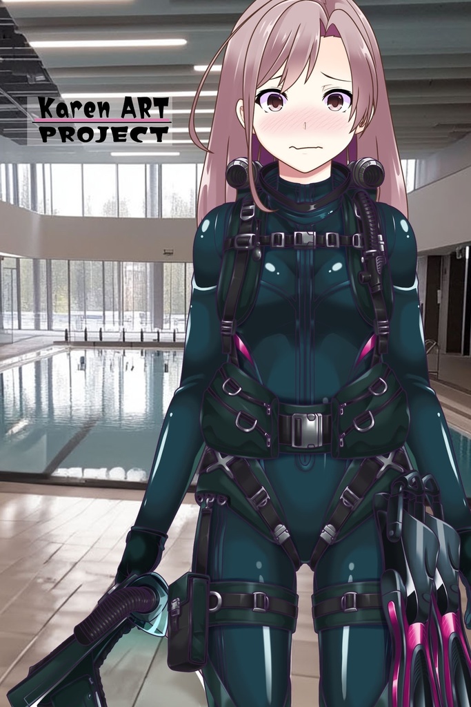 カレンちゃんとスキューバーダイビング(リブリーザー装備編 Part4)ロングヘア Karen enjoying scuba diving - RebreatherEquipment Part4 long hair