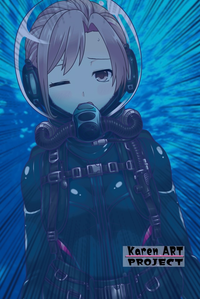 カレンちゃんとスキューバーダイビング(リブリーザー装備編 Part4)ロングヘア Karen enjoying scuba diving - RebreatherEquipment Part4 long hair