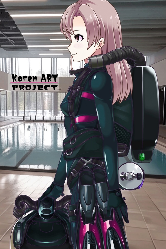 カレンちゃんとスキューバーダイビング(リブリーザー装備編 Part4)ロングヘア Karen enjoying scuba diving - RebreatherEquipment Part4 long hair