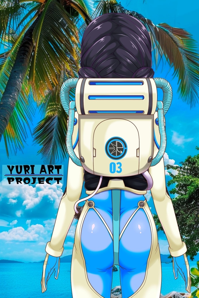 ゆりちゃんとスキューバーダイビング(近未来ヘルメット型リブリーザー装備編 Part1)シニヨンヘア Yuri enjoying scuba diving - Near-future helmet-type rebreather equipment Part1 Chignon Hairstyles