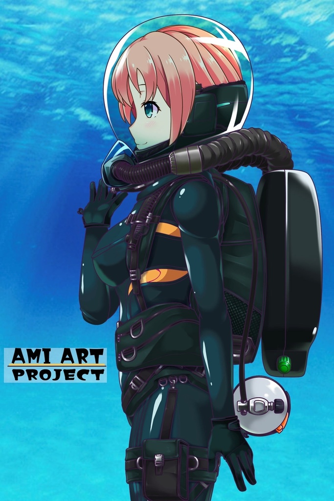亜美ちゃんとスキューバーダイビング(リブリーザー装備編 Part2)横流しヘア Ami enjoying scuba diving - RebreatherEquipment Part2 Side-Swept Hairstyles