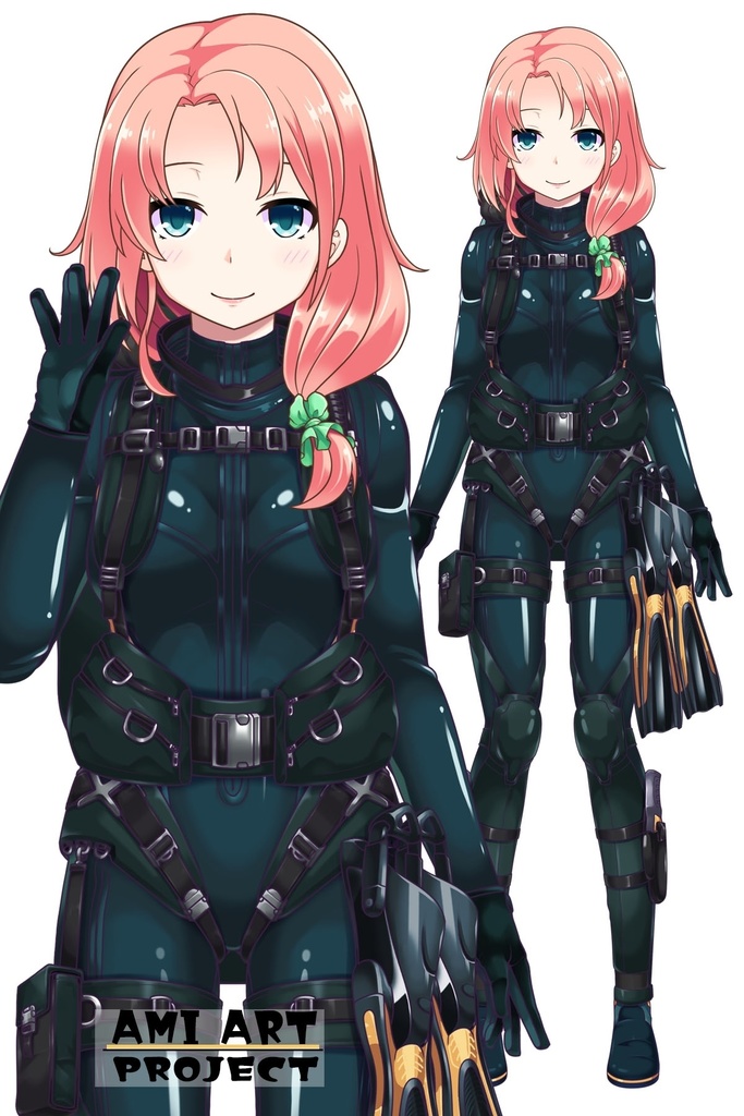 亜美ちゃんとスキューバーダイビング(リブリーザー装備編 Part2)横流しヘア Ami enjoying scuba diving - RebreatherEquipment Part2 Side-Swept Hairstyles