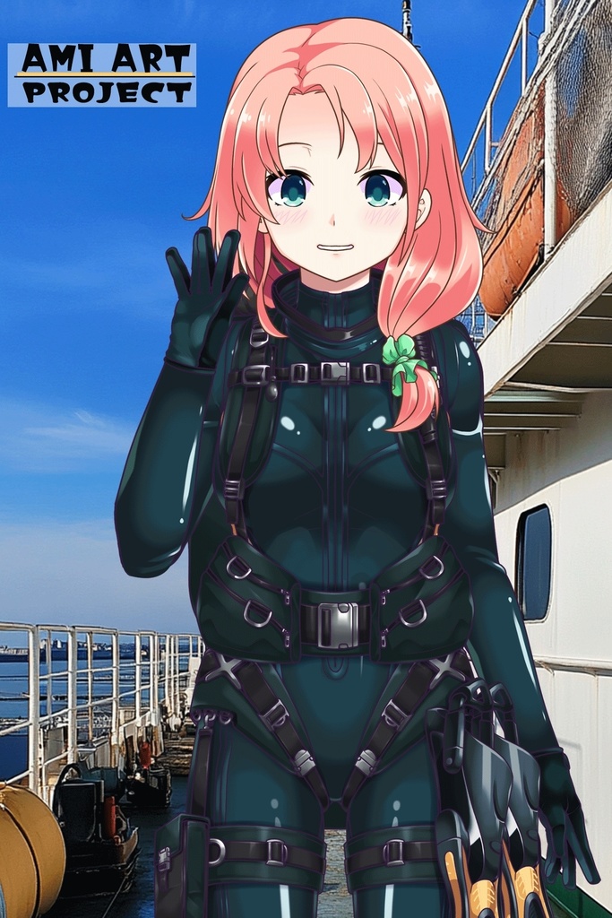 亜美ちゃんとスキューバーダイビング(リブリーザー装備編 Part2)横流しヘア Ami enjoying scuba diving - RebreatherEquipment Part2 Side-Swept Hairstyles
