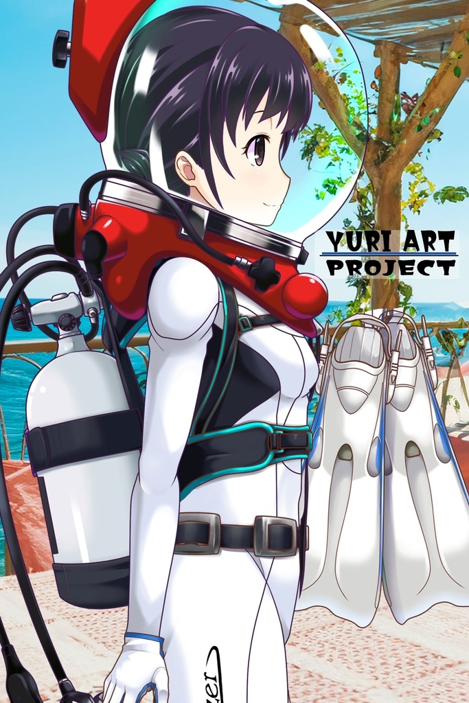 ゆりちゃんとスキューバーダイビング(LAMA bubble helmet Part5) Yuri enjoying scuba diving -LAMA bubble helmet Part5
