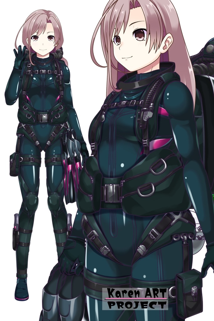 カレンちゃんとスキューバーダイビング(リブリーザー装備編 Part6)ロングヘア Karen enjoying scuba diving - RebreatherEquipment Part6 long hair