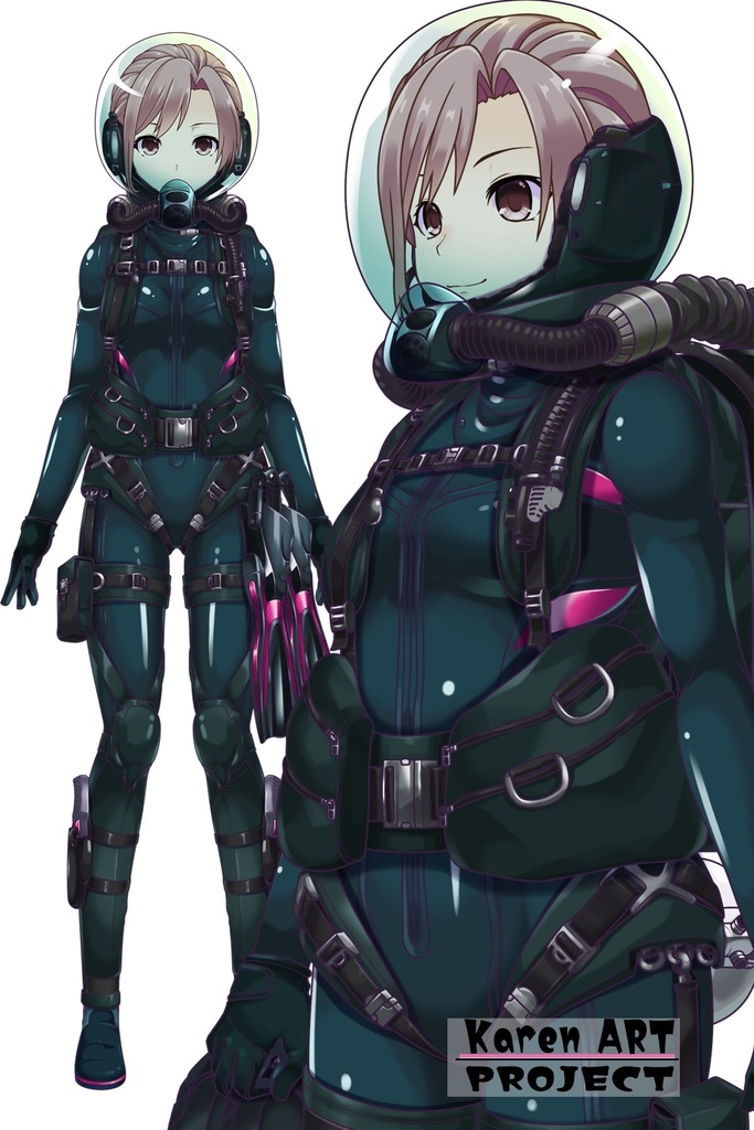 カレンちゃんとスキューバーダイビング(リブリーザー装備編 Part6)ロングヘア Karen enjoying scuba diving - RebreatherEquipment Part6 long hair