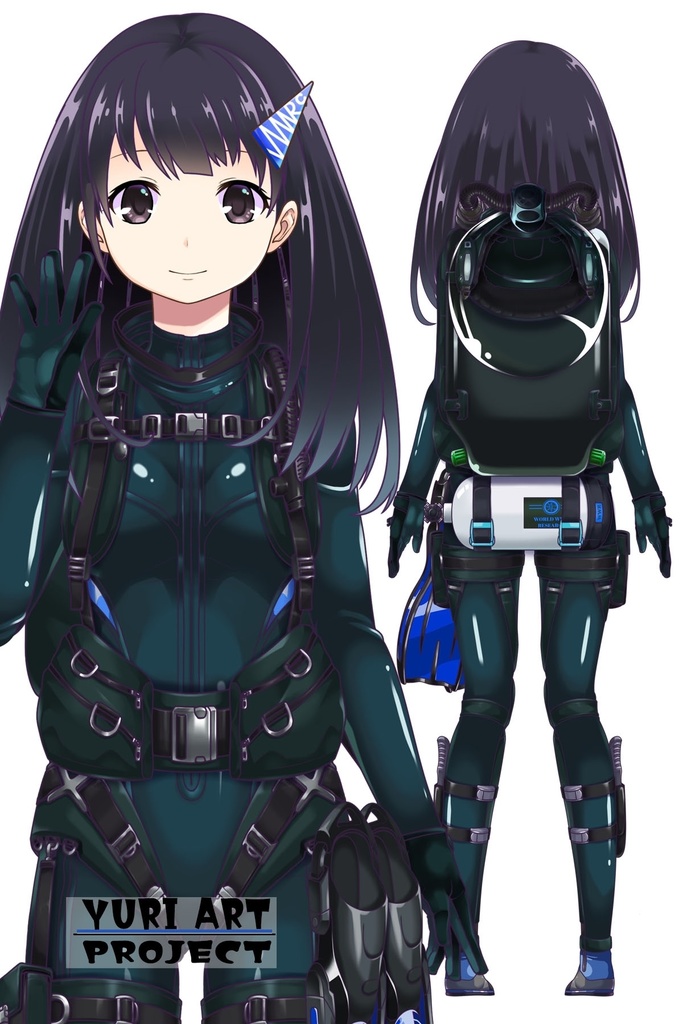 ゆりちゃんとスキューバーダイビング(リブリーザー装備編 Part3)ロングヘア Yuri enjoying scuba diving - RebreatherEquipment Part3 long hair