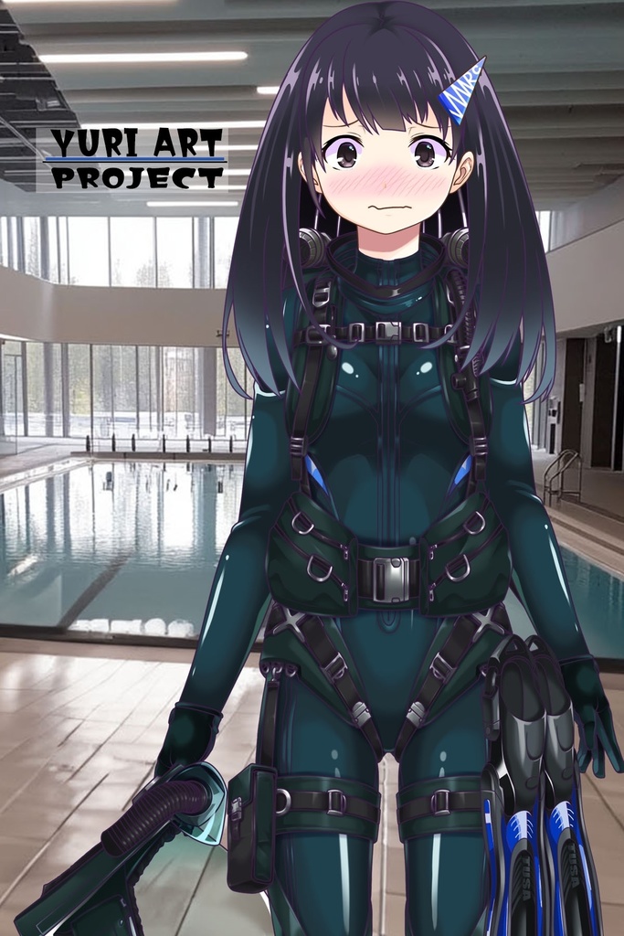 ゆりちゃんとスキューバーダイビング(リブリーザー装備編 Part3)ロングヘア Yuri enjoying scuba diving - RebreatherEquipment Part3 long hair