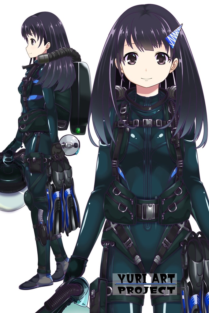 ゆりちゃんとスキューバーダイビング(リブリーザー装備編 Part3)ロングヘア Yuri enjoying scuba diving - RebreatherEquipment Part3 long hair