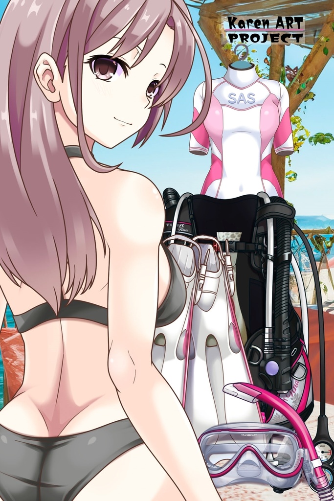 カレンちゃんとスキューバーダイビング(TUSA器材編 Part1) Karen enjoying scuba diving -TUSA Equipment Part1