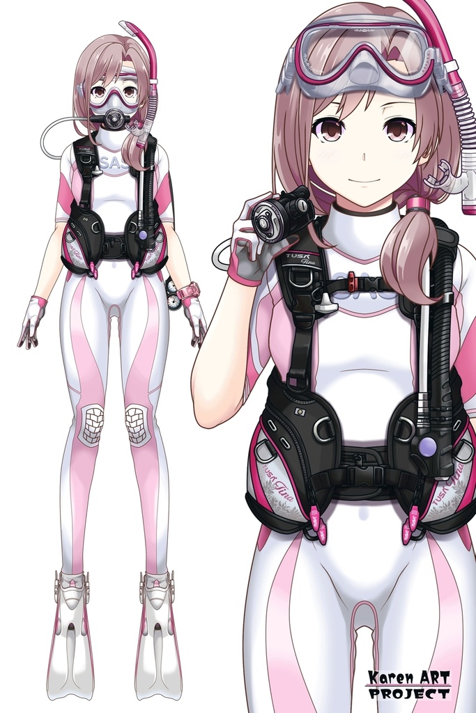 カレンちゃんとスキューバーダイビング(TUSA器材編 Part1) Karen enjoying scuba diving -TUSA Equipment Part1