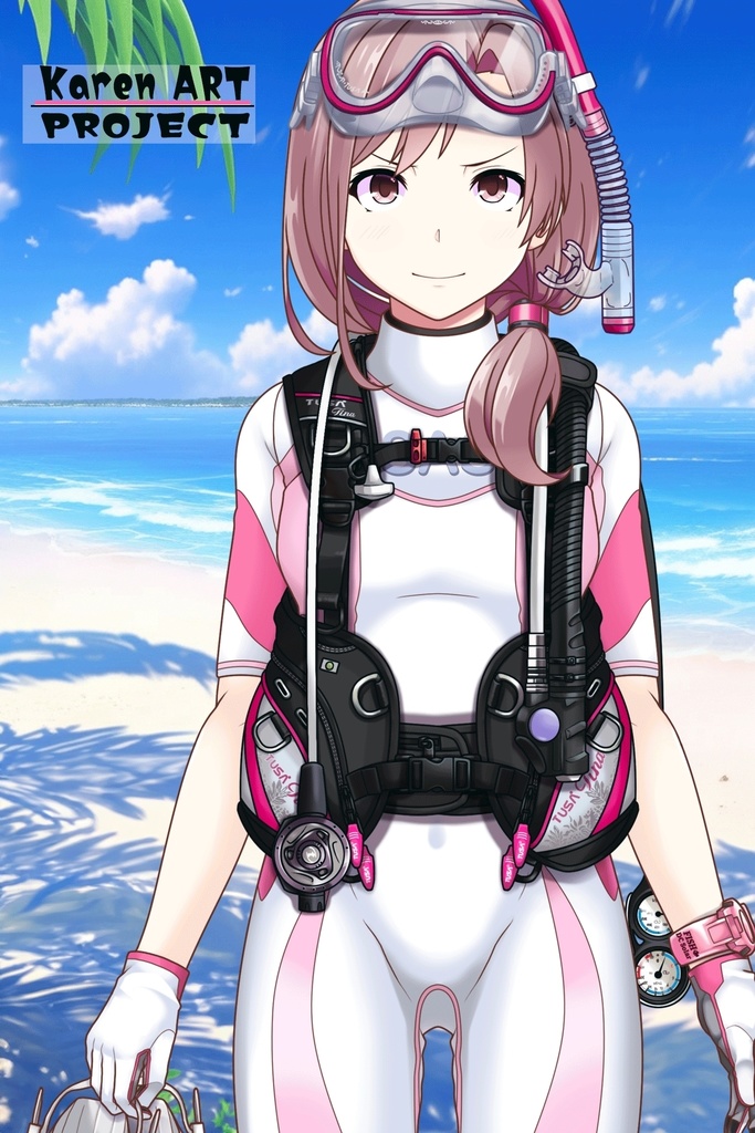 カレンちゃんとスキューバーダイビング(TUSA器材編 Part1) Karen enjoying scuba diving -TUSA Equipment Part1