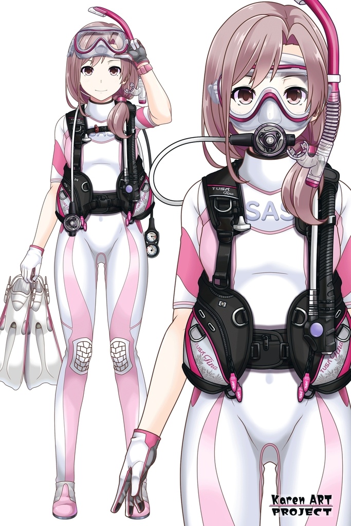 カレンちゃんとスキューバーダイビング(TUSA器材編 Part1) Karen enjoying scuba diving -TUSA Equipment Part1