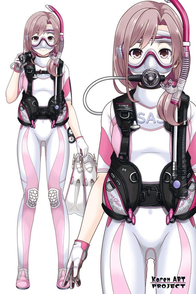 カレンちゃんとスキューバーダイビング(TUSA器材編 Part1) Karen enjoying scuba diving -TUSA Equipment Part1