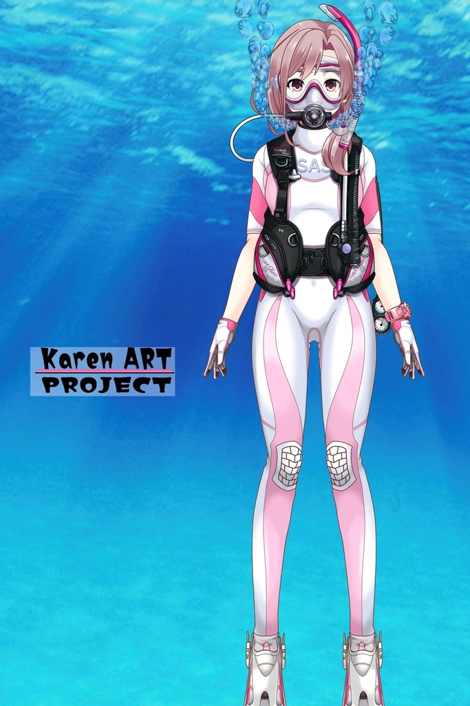 カレンちゃんとスキューバーダイビング(TUSA器材編 Part1) Karen enjoying scuba diving -TUSA Equipment Part1