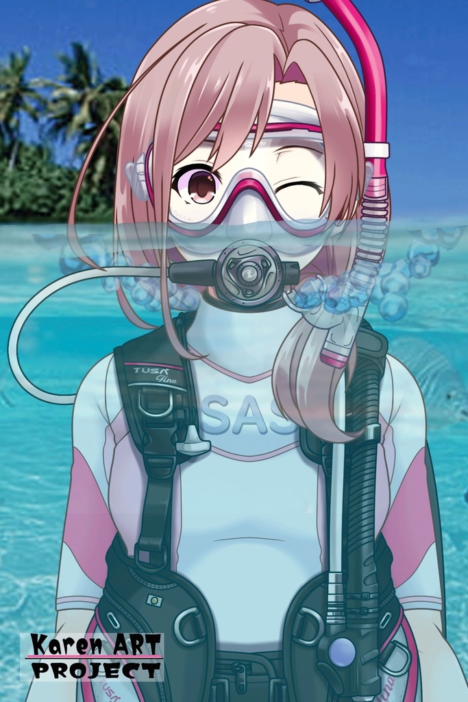 カレンちゃんとスキューバーダイビング(TUSA器材編 Part1) Karen enjoying scuba diving -TUSA Equipment Part1