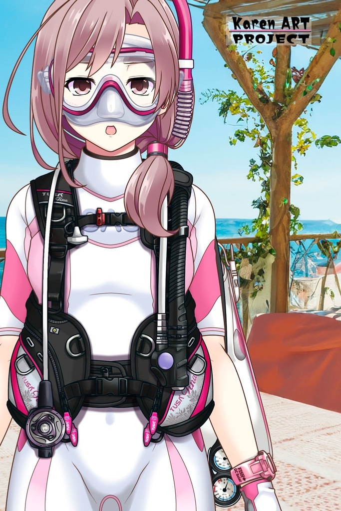 カレンちゃんとスキューバーダイビング(TUSA器材編 Part1) Karen enjoying scuba diving -TUSA Equipment Part1