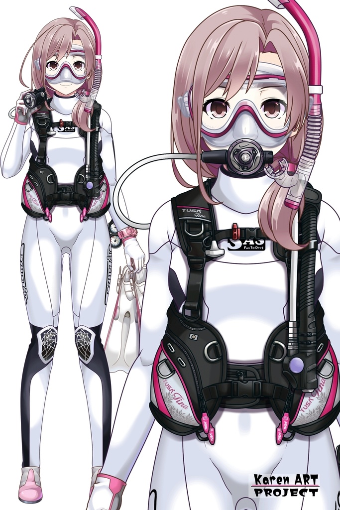 カレンちゃんとスキューバーダイビング(TUSA器材編 Part2) Karen enjoying scuba diving -TUSA Equipment Part2