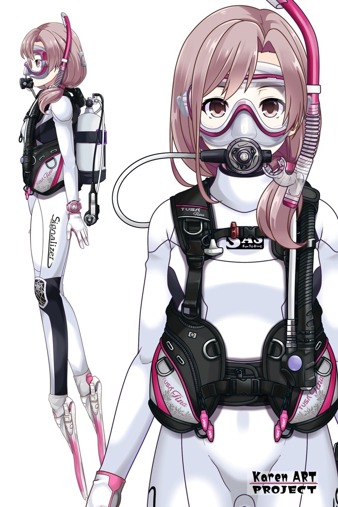 カレンちゃんとスキューバーダイビング(TUSA器材編 Part2) Karen enjoying scuba diving -TUSA Equipment Part2