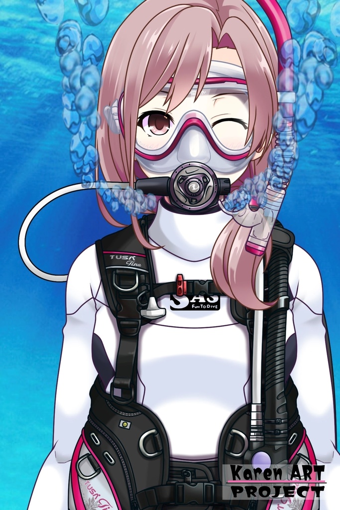 カレンちゃんとスキューバーダイビング(TUSA器材編 Part2) Karen enjoying scuba diving -TUSA Equipment Part2
