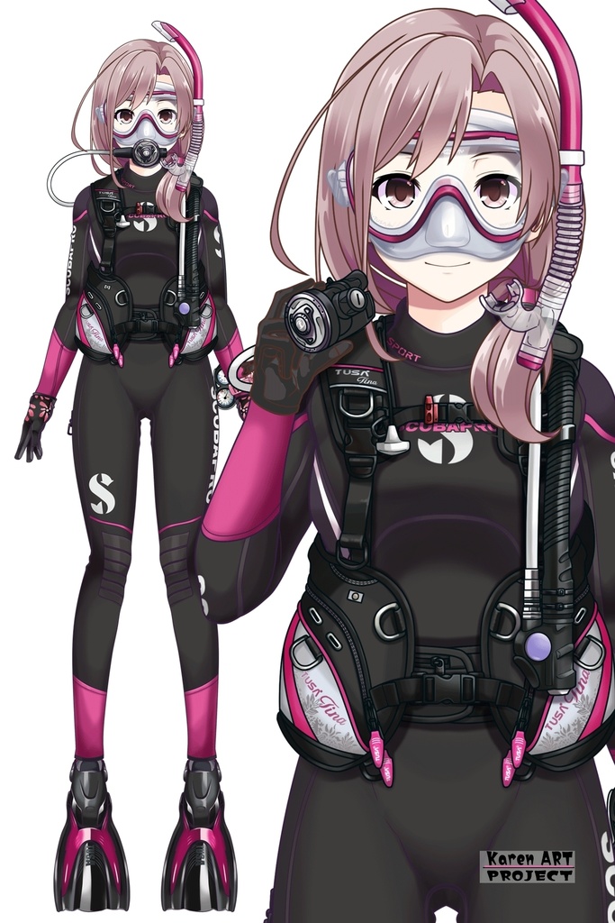 カレンちゃんとスキューバーダイビング(TUSA器材編 Part3) Karen enjoying scuba diving -TUSA Equipment Part3