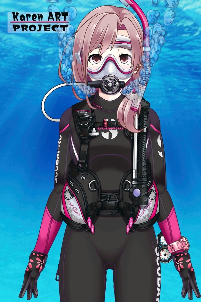 カレンちゃんとスキューバーダイビング(TUSA器材編 Part3) Karen enjoying scuba diving -TUSA Equipment Part3