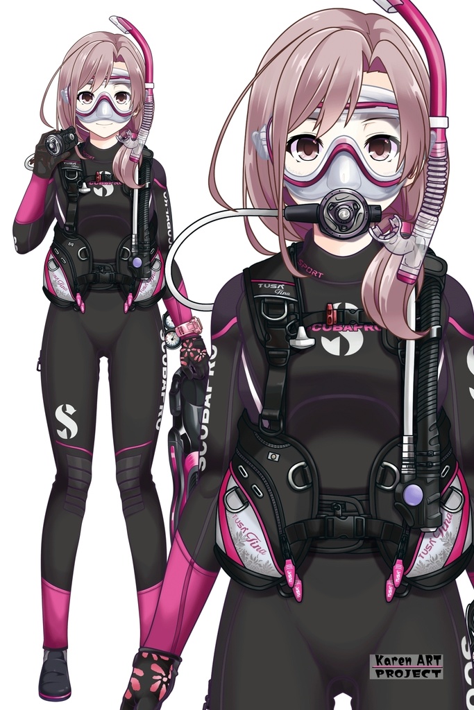 カレンちゃんとスキューバーダイビング(TUSA器材編 Part3) Karen enjoying scuba diving -TUSA Equipment Part3