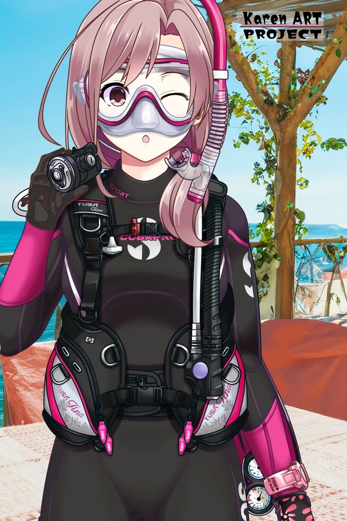 カレンちゃんとスキューバーダイビング(TUSA器材編 Part3) Karen enjoying scuba diving -TUSA Equipment Part3