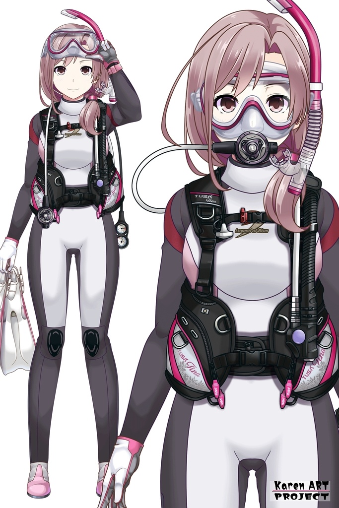 カレンちゃんとスキューバーダイビング(TUSA器材編 Part4) Karen enjoying scuba diving -TUSA Equipment Part4