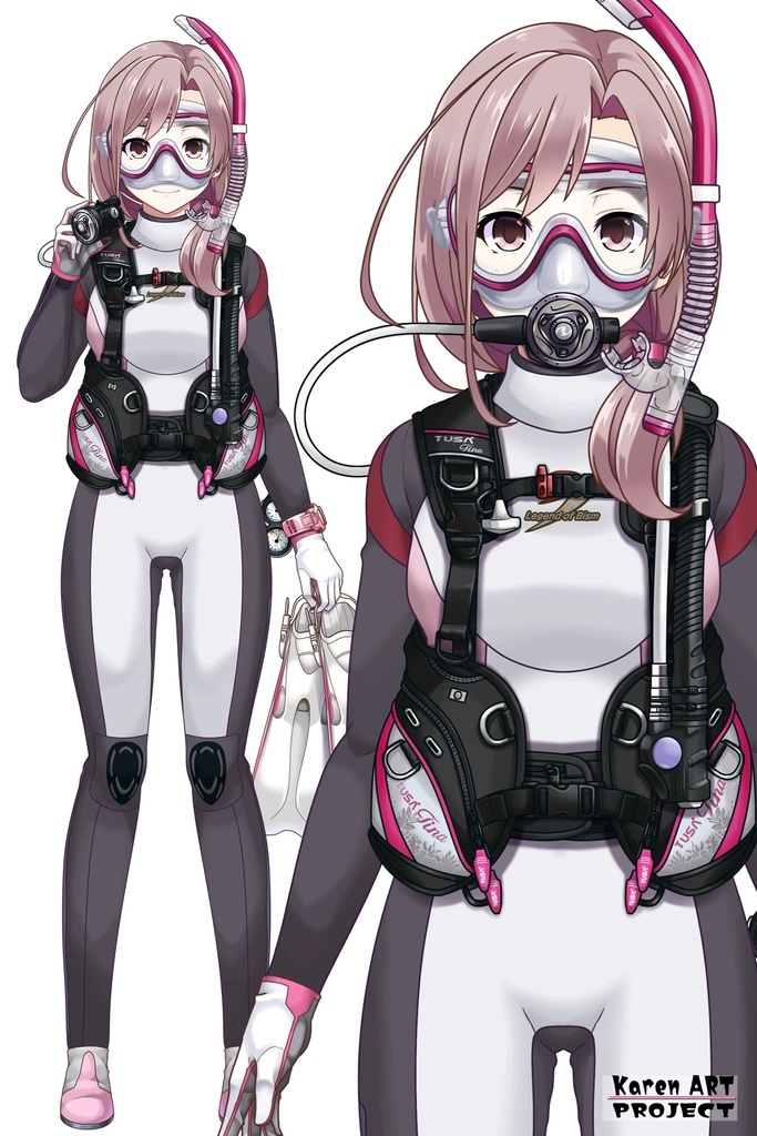 カレンちゃんとスキューバーダイビング(TUSA器材編 Part4) Karen enjoying scuba diving -TUSA Equipment Part4