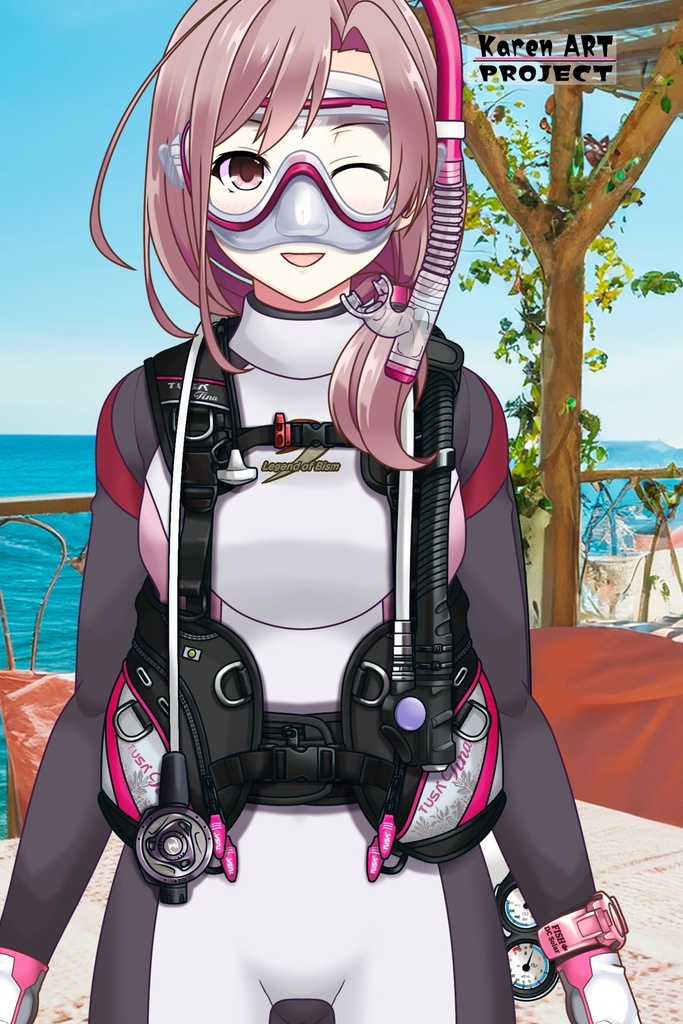 カレンちゃんとスキューバーダイビング(TUSA器材編 Part4) Karen enjoying scuba diving -TUSA Equipment Part4