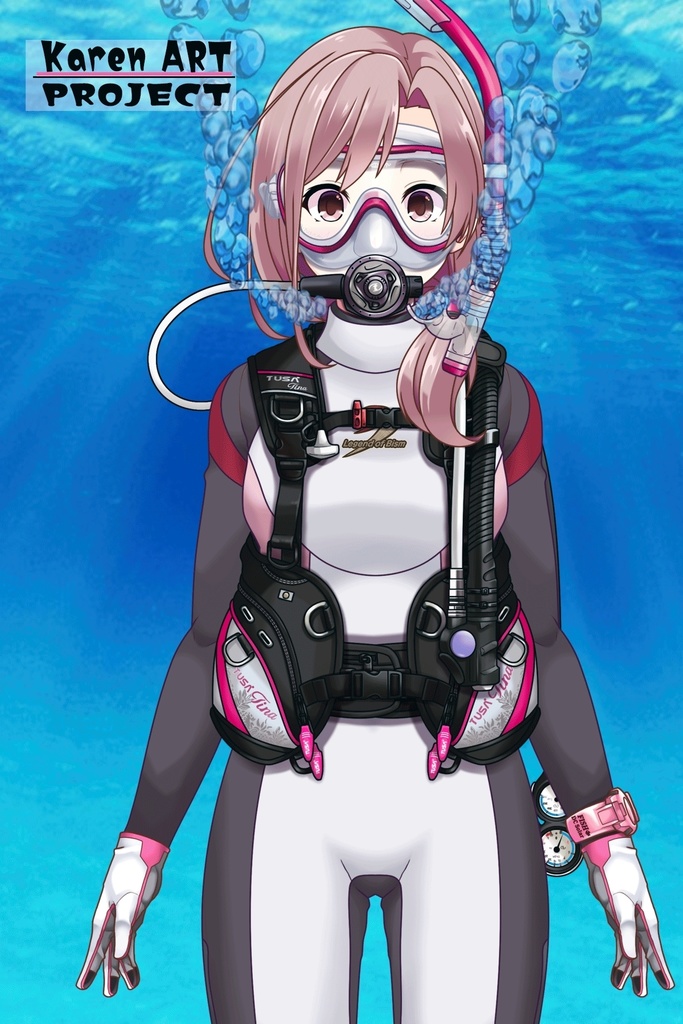 カレンちゃんとスキューバーダイビング(TUSA器材編 Part4) Karen enjoying scuba diving -TUSA Equipment Part4