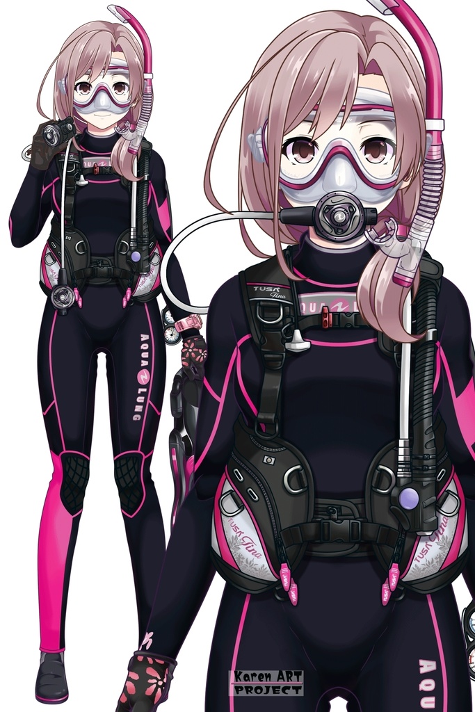 カレンちゃんとスキューバーダイビング(TUSA器材編 Part5) Karen enjoying scuba diving -TUSA Equipment Part5