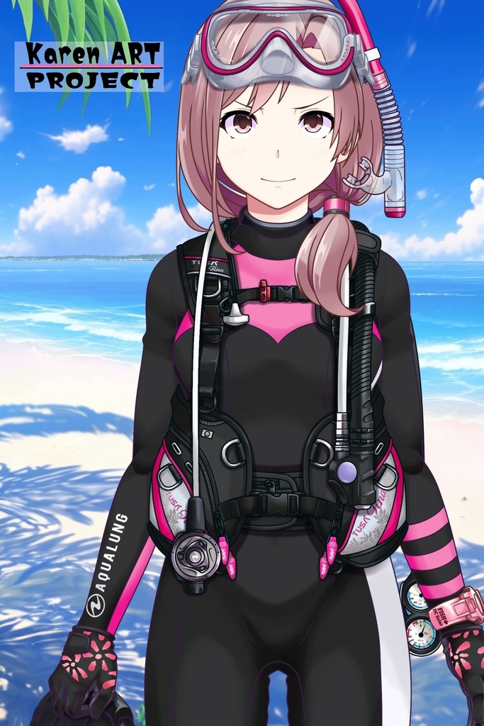 カレンちゃんとスキューバーダイビング(TUSA器材編 Part6) Karen enjoying scuba diving -TUSA Equipment Part6