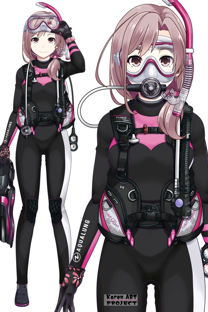 カレンちゃんとスキューバーダイビング(TUSA器材編 Part6) Karen enjoying scuba diving -TUSA Equipment Part6